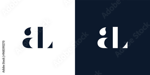 Abstract letter AL logo.