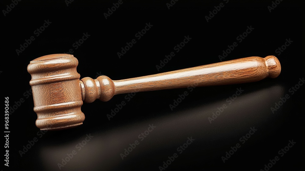 A wooden mallet with a black background A wooden mallet with a black background