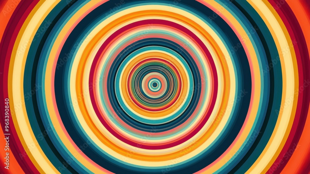Repeating circular pattern with alternating colors, creating a hypnotic visual effect. Repeating circular pattern with alternating colors, creating a hypnotic visual effect.