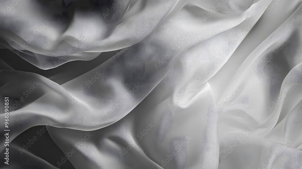 Obraz premium Abstract black and white gradient background. Perfect for modern banner, poster, or cover designs, the scene emphasizes minimalistic elegance with a luxurious and refined feel. Ideal for fashion