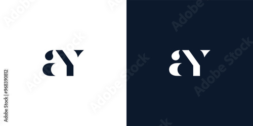 Abstract letter AY logo.