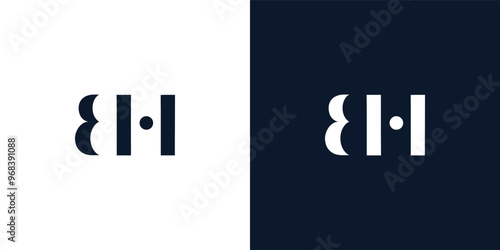 Abstract letter BH logo.