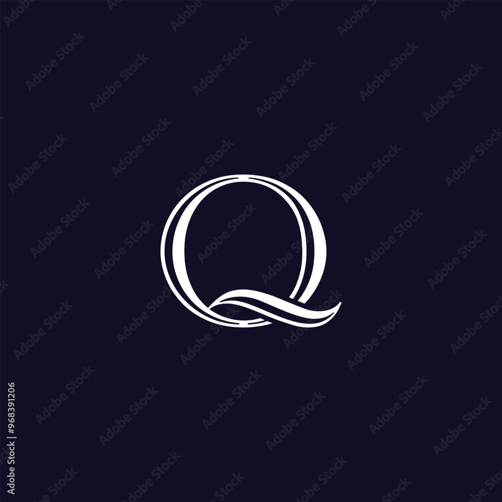 design vector flat logo letter Q design vector flat logo letter Q
