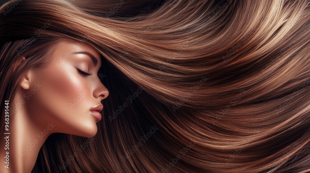 Woman with Long Flowing Hair Woman with Long Flowing Hair