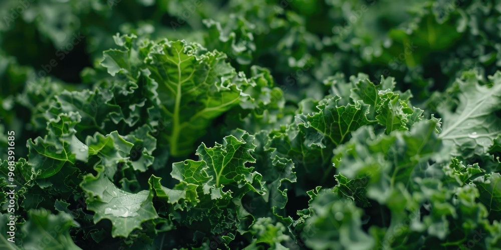 Close up of fresh green curly kale leaves Organic kale salad greens Close up of fresh green curly kale leaves Organic kale salad greens