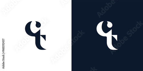 Abstract letter CT logo.