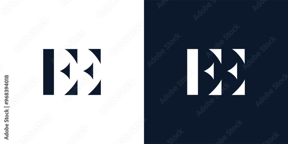 Naklejka premium Abstract letter EE logo.