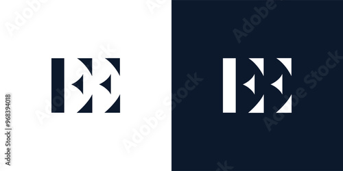 Abstract letter EE logo.