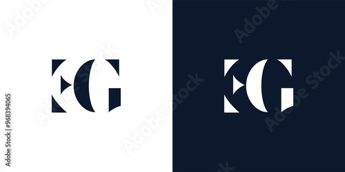 Abstract letter EG logo.