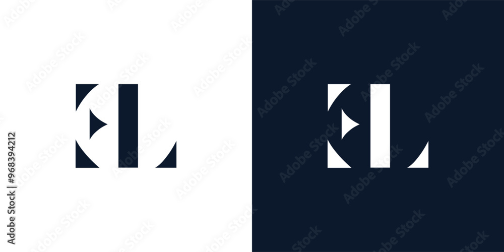 Abstract letter EL logo. Abstract letter EL logo.