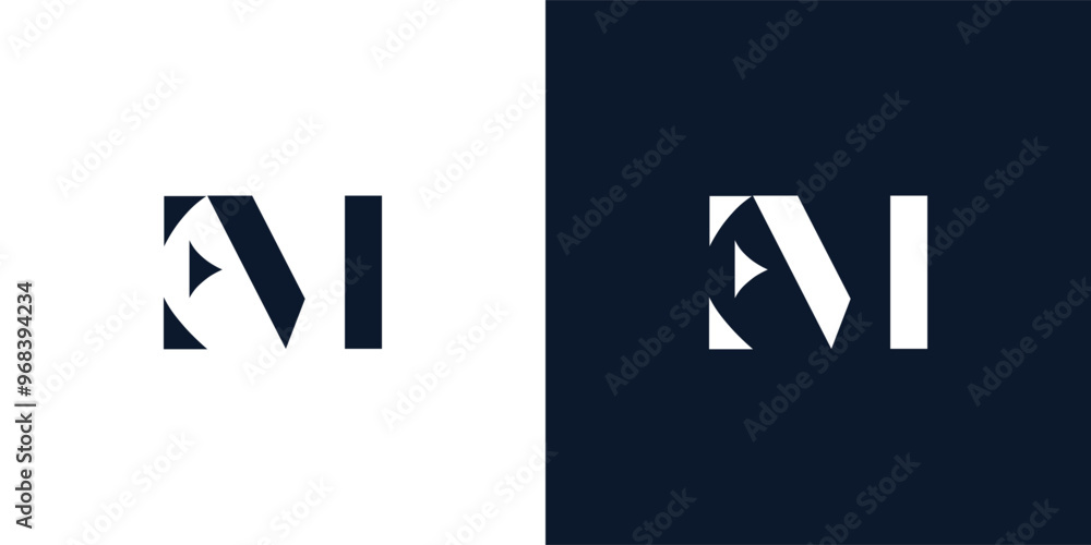 Abstract letter EM logo. Abstract letter EM logo.