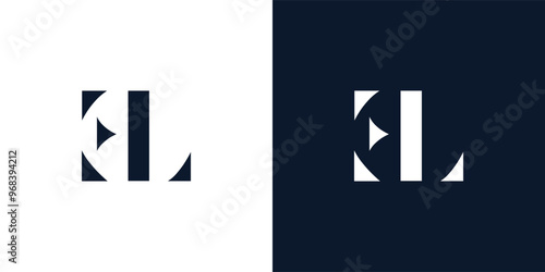 Abstract letter EL logo.