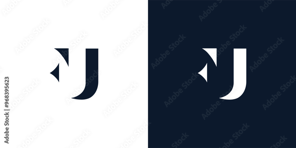 Fototapeta premium Abstract letter FU logo.