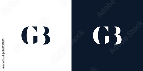 Foto Abstract letter GB logo.