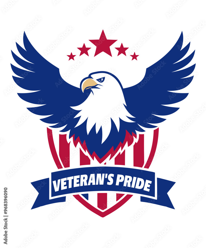 Obraz premium american eagle with flag