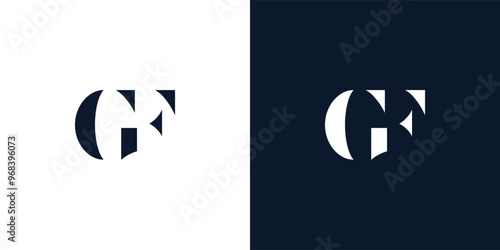 Abstract letter GF logo.