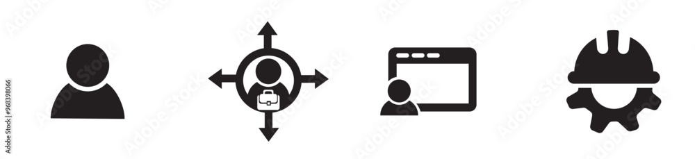 Naklejka premium Home office and job related icon set. Home office icons vector illustration