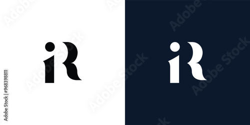Abstract letter IR logo.