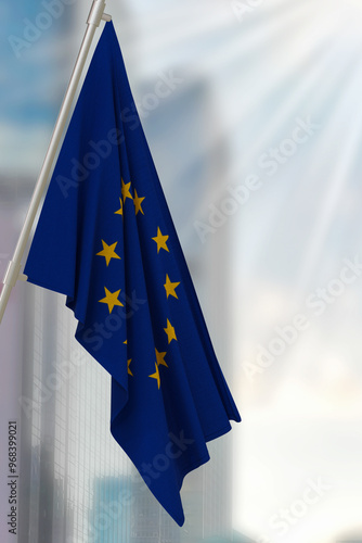 European Union national flag. Render 3D. photo