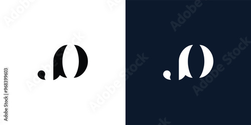 Abstract letter JO logo.