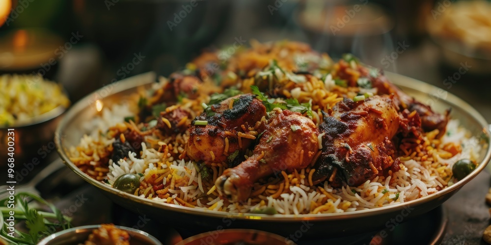 Spicy and Delicious Chicken Biryani with Juicy and Tender Chicken Spicy and Delicious Chicken Biryani with Juicy and Tender Chicken