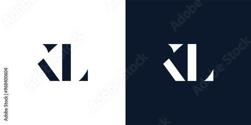 Abstract letter KL logo.