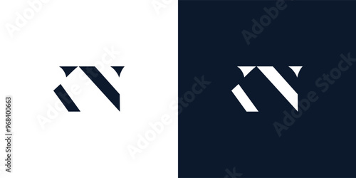 Abstract letter KN logo.