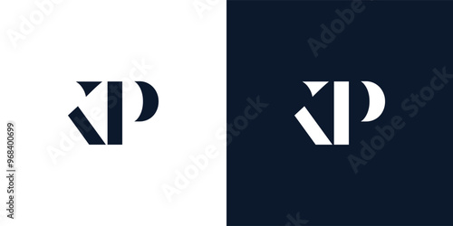 Abstract letter KP logo.