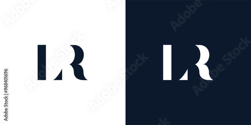 Abstract letter LR logo.