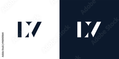 Abstract letter LV logo.