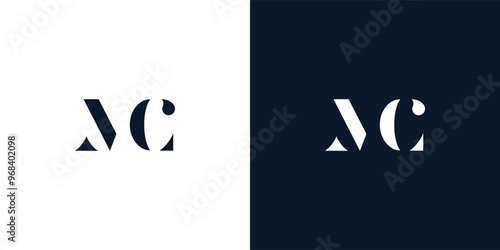 Abstract letter MC logo.