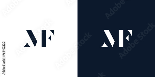 Abstract letter MF logo.