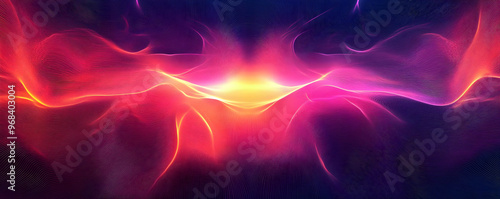 Abstract Background with Vibrant Waves of Pink, Purple, and Orange