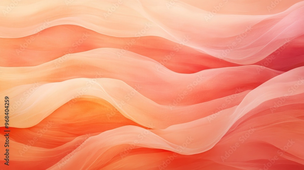 Fototapeta premium Abstract Wavy Texture with Delicate Pink and Orange Hues - Background for Design Projects