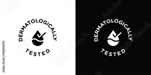 dermatologically tested icon Thin line flat illustration
