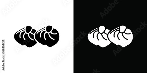 dumplings icon Thin line flat illustration