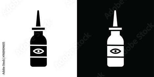 EYE DROP icon Thin line flat illustration