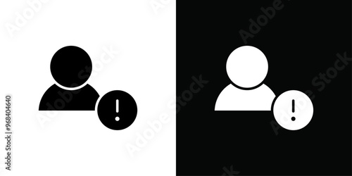 Fake account icon Thin line flat illustration