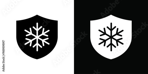 Frost resistant icon Thin line flat illustration