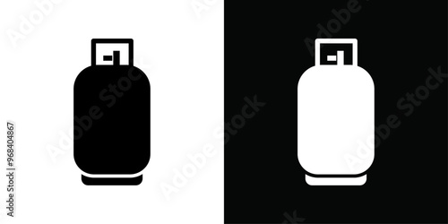 Bild auf Leinwand Gas tank icon Thin line flat illustration