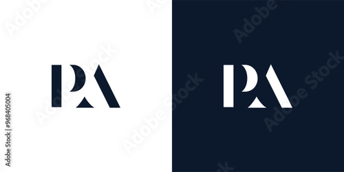 Abstract letter PA logo.