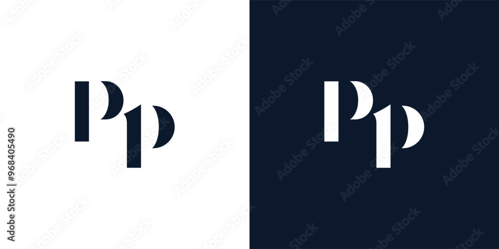 Abstract letter PP logo. Abstract letter PP logo.