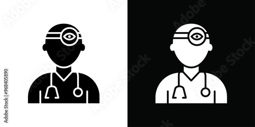 oculist icon Thin line flat illustration