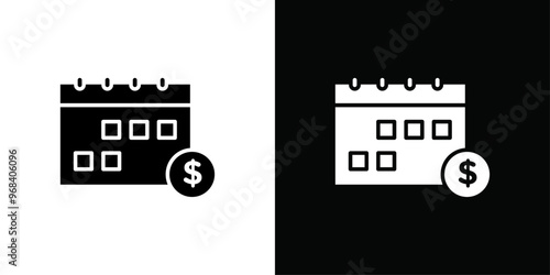 Payday icon Thin line flat illustration