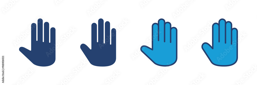 Hand icon vector. hand vector icon, palm Hand icon vector. hand vector icon, palm