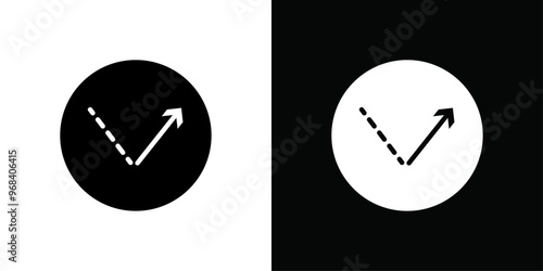 rebound icon Thin line flat illustration