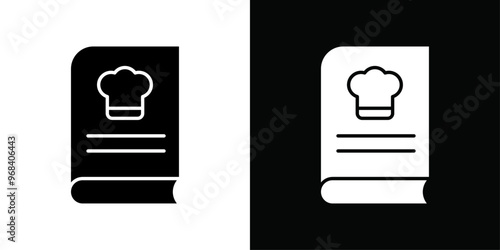 recipe book icon Thin line flat illustration