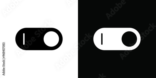 Toggle switch icon Thin line flat illustration
