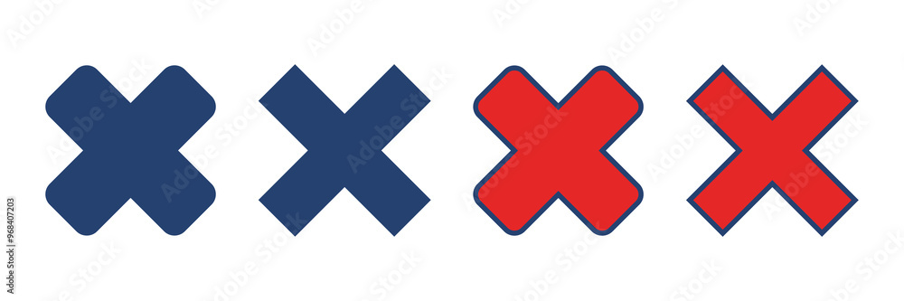 Close vector icon. Delete icon vector. cross sign Close vector icon. Delete icon vector. cross sign