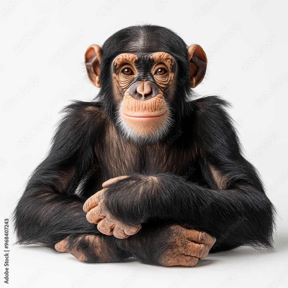 Fototapeta premium Chimpanzee, on white background